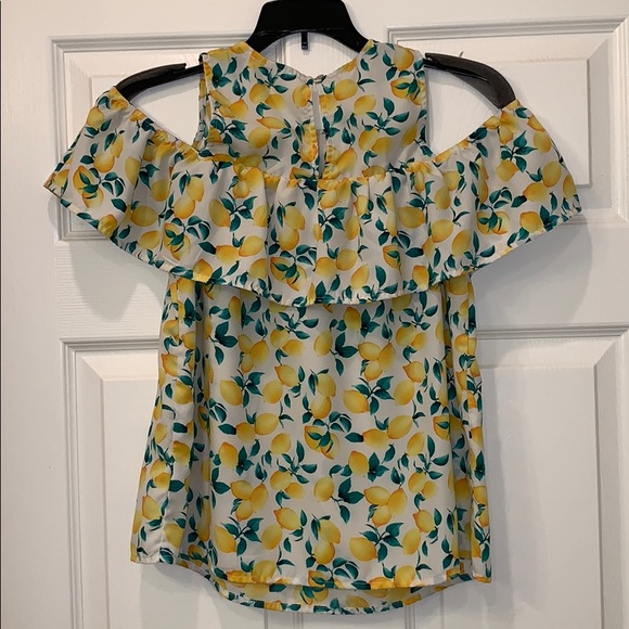 Lemon Design Cold Shoulder Blouse - Picture 2 of 7